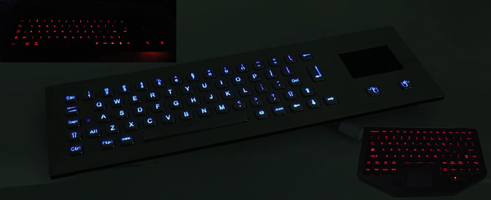 Металлическая клавиатура с подсветкой