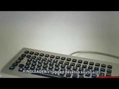 Прочный водонепроницаемый вандалоустойчивый рабочий стол Нержавеющая сталь Металлическая подсвеченная клавиатура с усиленным кабелем